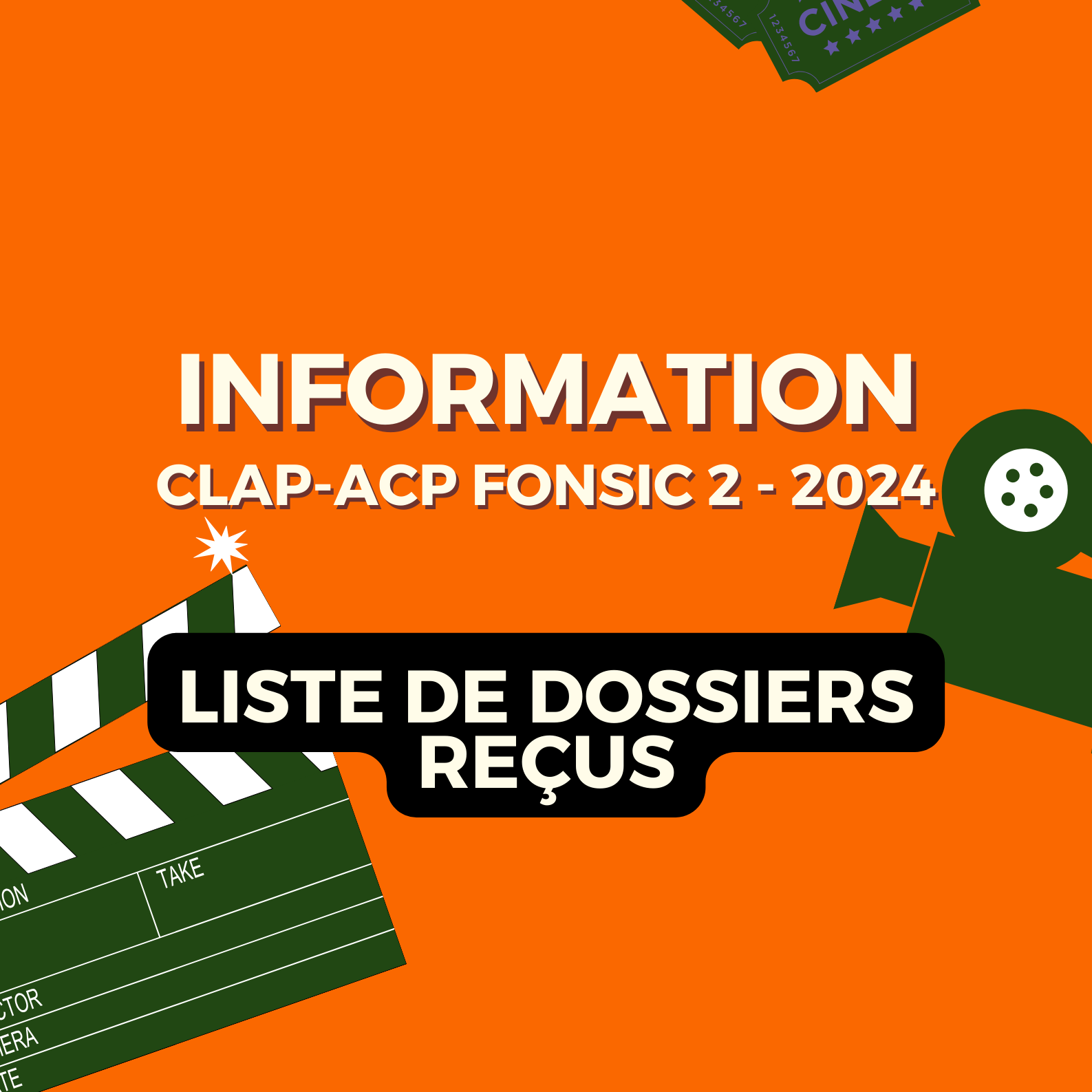 Les dossiers reçus dans le cadre de la 2ème session du fonds CLAP ACP 2024